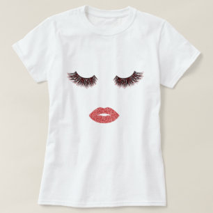 Camiseta Maquillaje con efecto purpurina