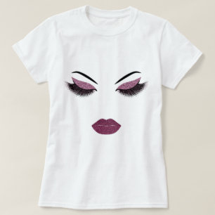 Camiseta Maquillaje con efecto purpurina