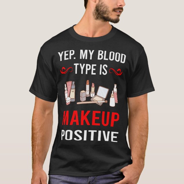 Camiseta Maquillaje de Tipo de Sangre (Anverso)