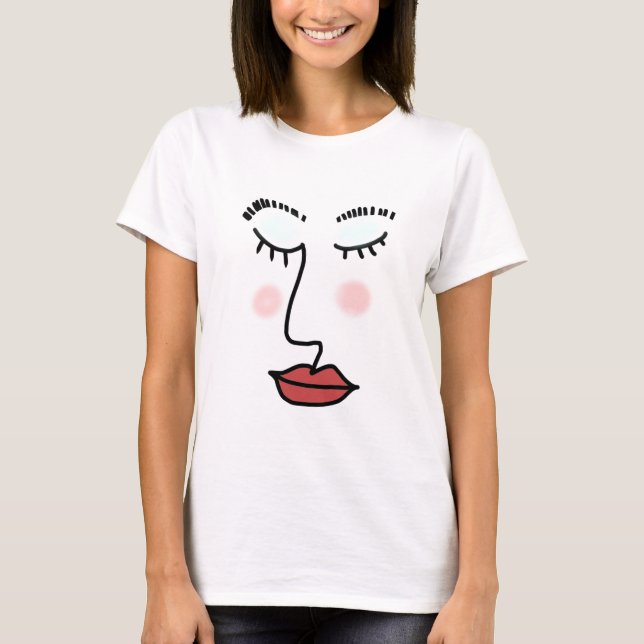 Camiseta maquillaje facial (Anverso)