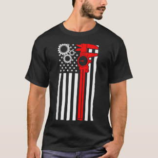 Camiseta Máquina Bandera Herramientas CNC Operador Machinis