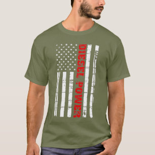 Camiseta Máquina de Bandera de Alimentación Diesel Camión T