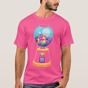 Camiseta Máquina de Chicles de Caramelo Divertida Cosplay D