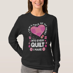 Camiseta Máquina de coser cardíaco para mujeres Sew Sewer Q