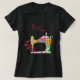 Camiseta Máquina de coser colorida para artesanías de fabri (Diseño del anverso)