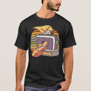 Camiseta Máquina de coser corazón Labor de aguja Artesanía