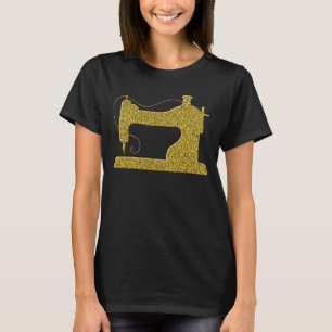 Camiseta Máquina de coser del símbolo de cosecha de sastre
