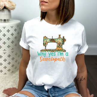 Camiseta Máquina de coser divertida