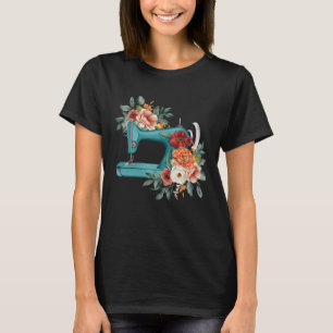 Camiseta Máquina de coser flor Flor Seamstress Sewer Hobb