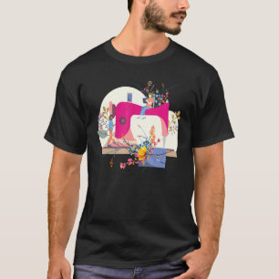 Camiseta Máquina de coser floral Seamstress Sew Quilter Sew
