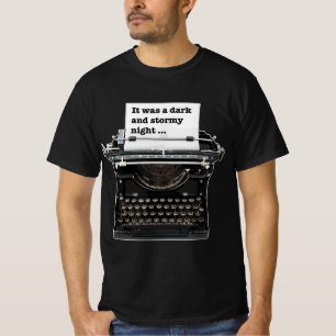 Camiseta Máquina de escribir de época Fue una noche oscura