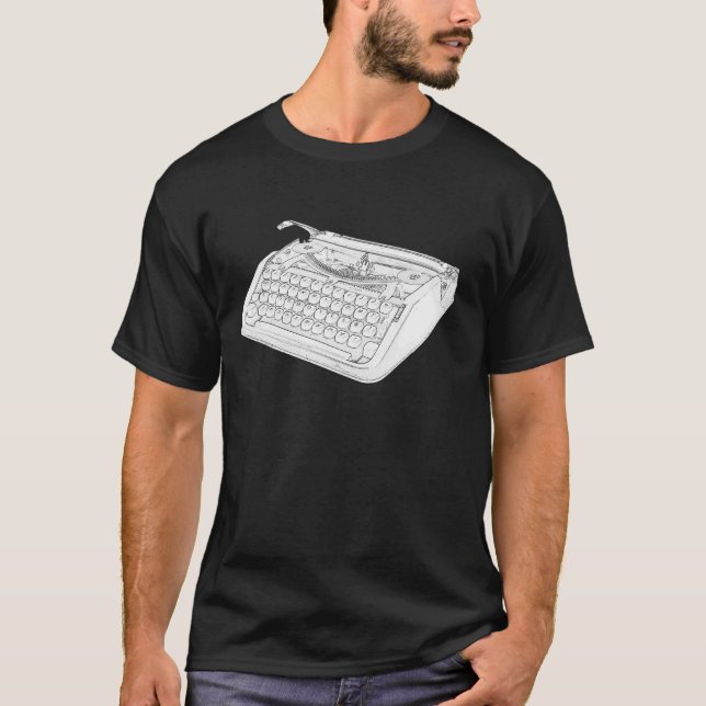Camiseta Máquina de escribir hebrea (Anverso)