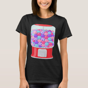 Camiseta Máquina de goma de goma Máquina Gumball Arcoiris h