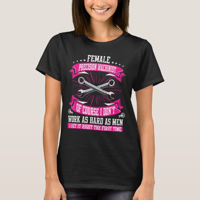 Camiseta Máquina De Precisión Cnc Female (Anverso)