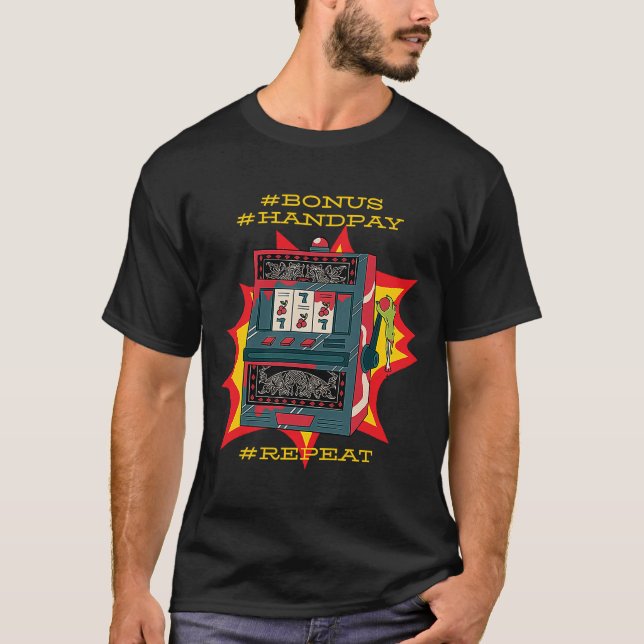 Camiseta Máquina De Ranura De Repetición De Partida De Bono (Anverso)