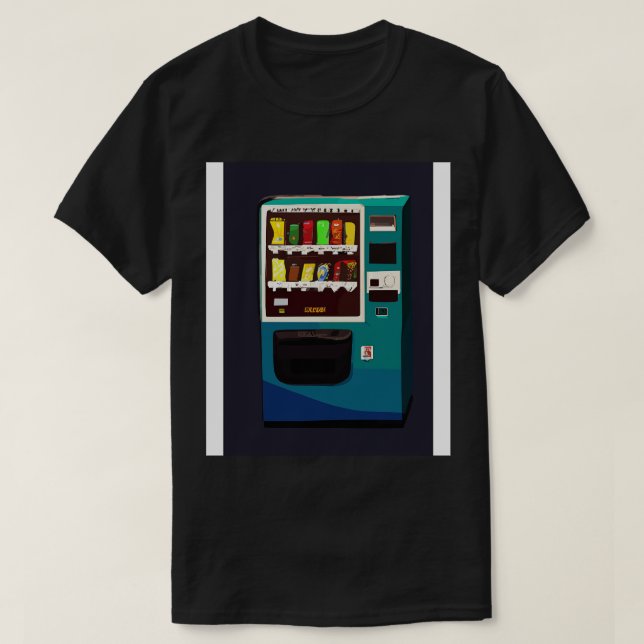 Camiseta Máquina de refrigerios moderna (Diseño del anverso)