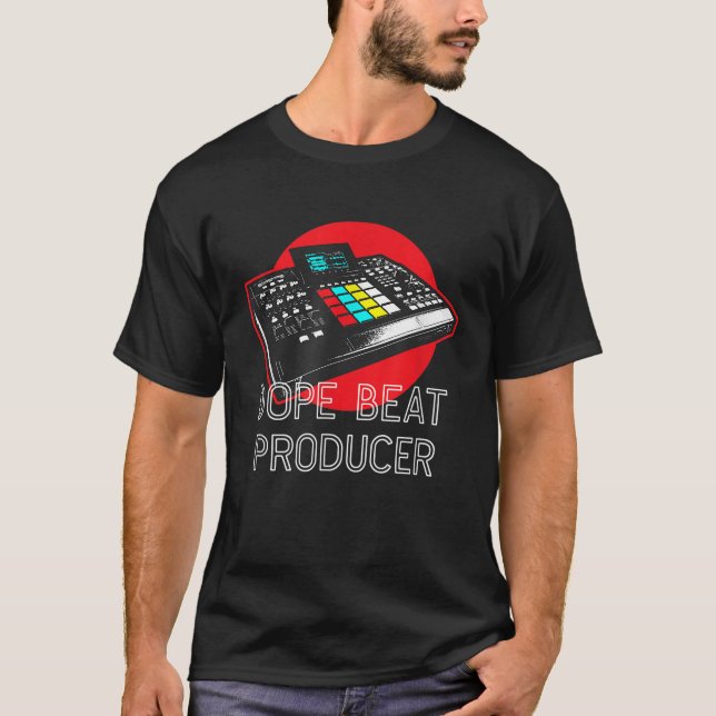 Camiseta Máquina de tambor de beatmaker Pun disfraz para un (Anverso)
