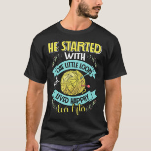 Camiseta Máquina de tejer en telar Artista de fibra Crochet