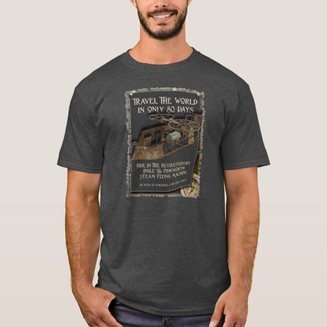 Camiseta Máquina de vuelo oxidada de Steampunk (Anverso)