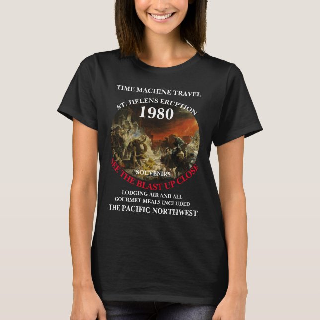 CAMISETA MÁQUINA DEL TIEMPO VIAJE ERUPCIÓN DE ST. HELENS 19 (Anverso)