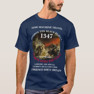 CAMISETA MÁQUINA DEL TIEMPO VIAJE LONDRES 1347 PESTE NEGRA