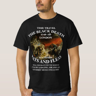 CAMISETA MÁQUINA DEL TIEMPO VIAJE LONDRES PESTE NEGRA 1348