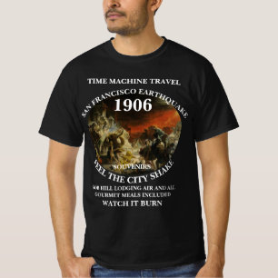 CAMISETA MÁQUINA DEL TIEMPO VIAJE TERREMOTO DE SAN FRANCISC