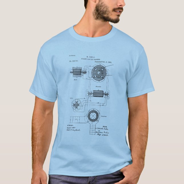 Camiseta Máquina eléctrica #1 del dínamo de Tesla (Anverso)