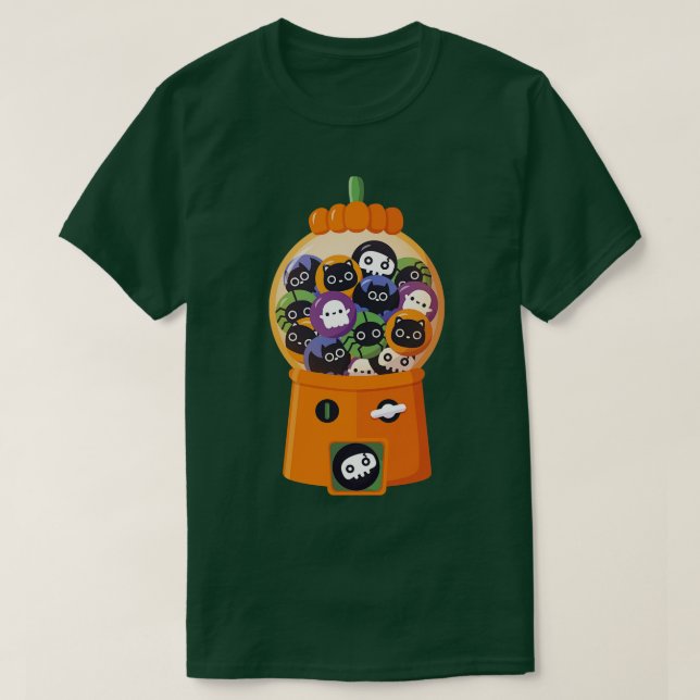Camiseta Máquina expendedora de calabaza de dulces de Hallo (Diseño del anverso)