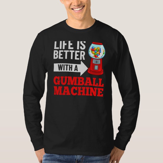 Camiseta Máquina Gumbal Gum Ball Burbuja Goma de mascar (Anverso)