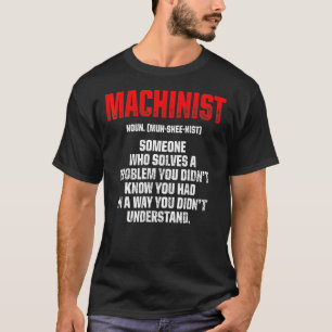 Camiseta Máquina mecánica de problemas de manejo de máquina