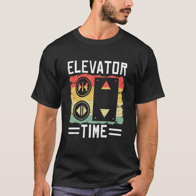 Camiseta Máquina mecánica del técnico de tiempo del elevado (Anverso)