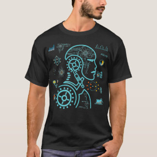 Camiseta Máquina profunda de inteligencia artificial de cab