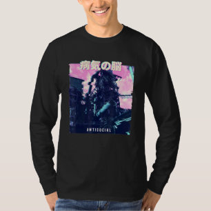Camiseta Máquina retro de vaporwave estética Glitch 80