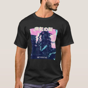 Camiseta Máquina retro de vaporwave estética Glitch 80