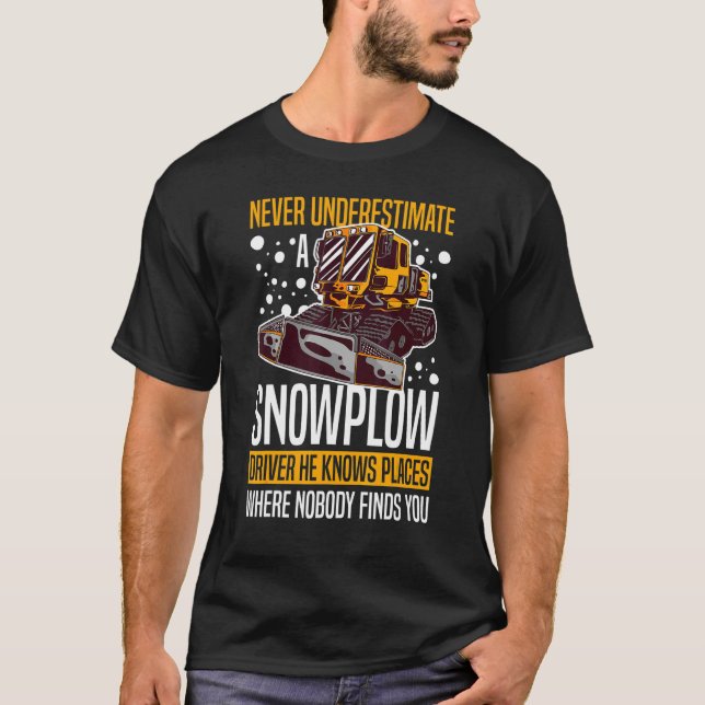 Camiseta Máquina Tractor De Nieve Tractor De Nieve Conducto (Anverso)