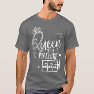 Camiseta Máquina Tragaperras de Casino para Mujeres Reina r
