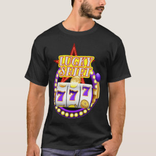 Camiseta Máquina Tragaperras Divertida de Casino Jackt Luck