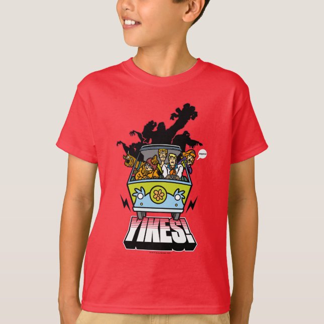 Camiseta Máquina "Yikes del misterio!" Gráfico (Anverso)