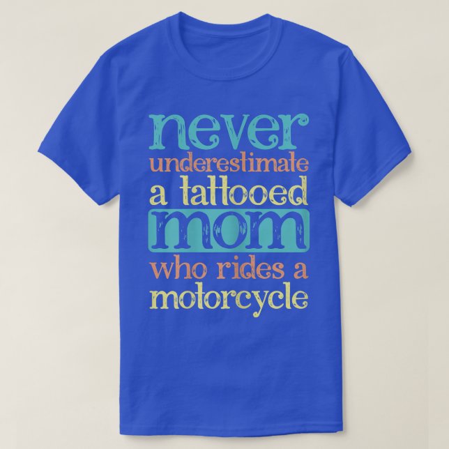 Camiseta Maquinaria en motocicleta para madres tatuadas (Diseño del anverso)