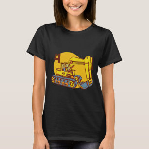 Camiseta Maquinaria Excavadora Amarilla Linda