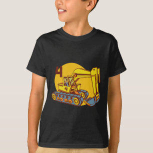 Camiseta Maquinaria Excavadora Amarilla Linda