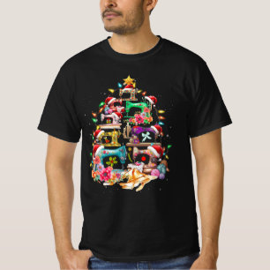 Camiseta Máquinas de coser Árbol de Navidad Amantes de cose