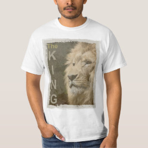 Camiseta Máquinas de plantilla superior de león animal Valo