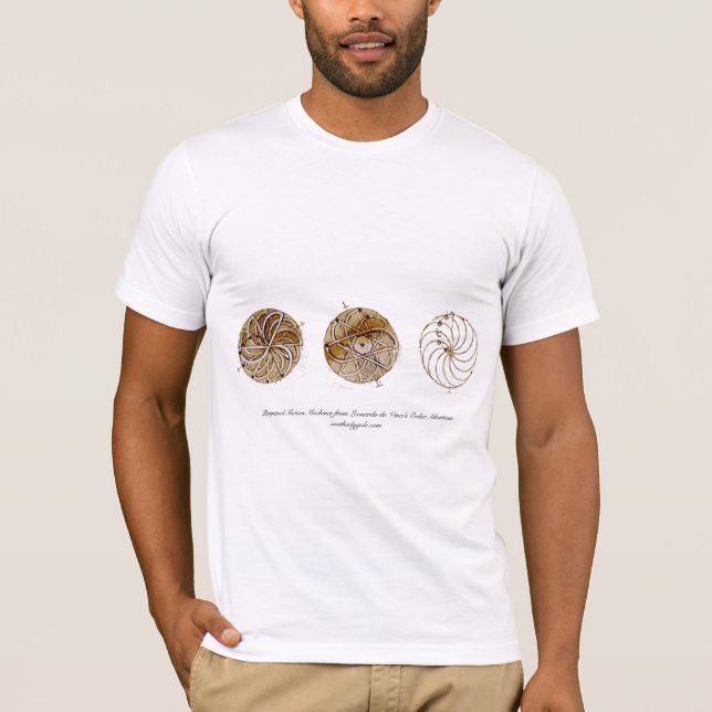 Camiseta Máquinas del movimiento perpetuo de Leonardo da (Anverso)