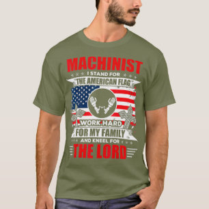 Camiseta Maquinista Bandera Estadounidense Machinist Tee Gi