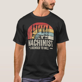 Camiseta Maquinista con licencia para fresar operador diver