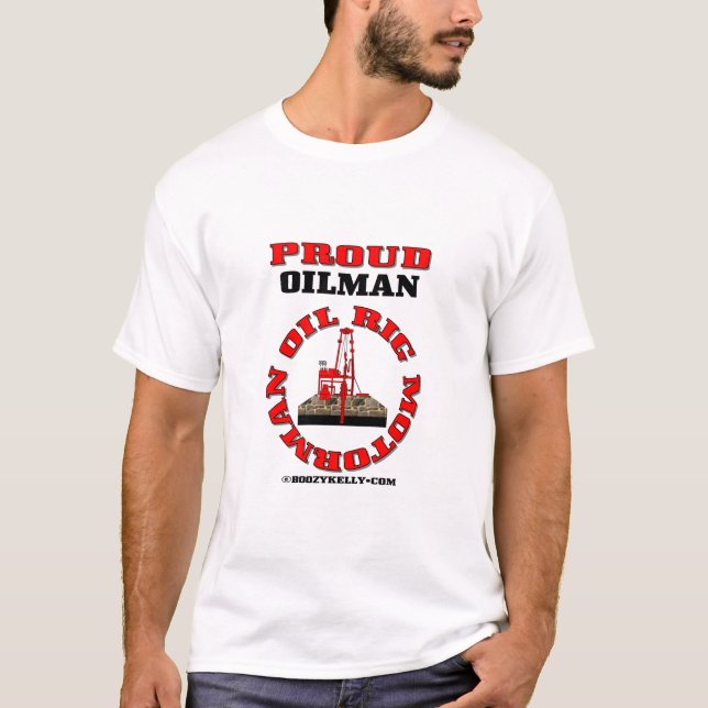 Camiseta Maquinista de la plataforma petrolera, camiseta, (Anverso)