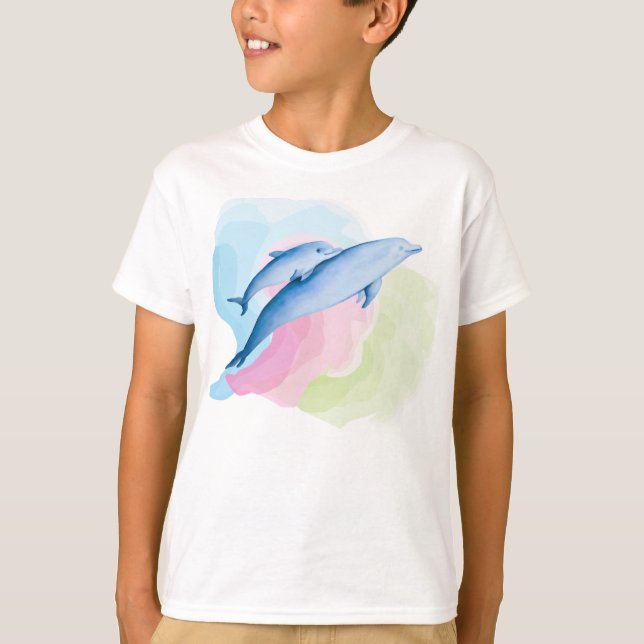 Camiseta Mar asombroso con delfines (Anverso)