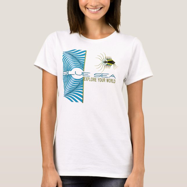 Camiseta Mar azul (Anverso)